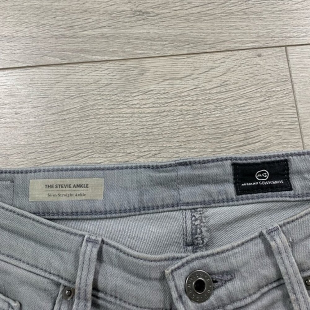 AG The Stevie Slim Straight Ankle Grey Jeans - Picture 8 of 12